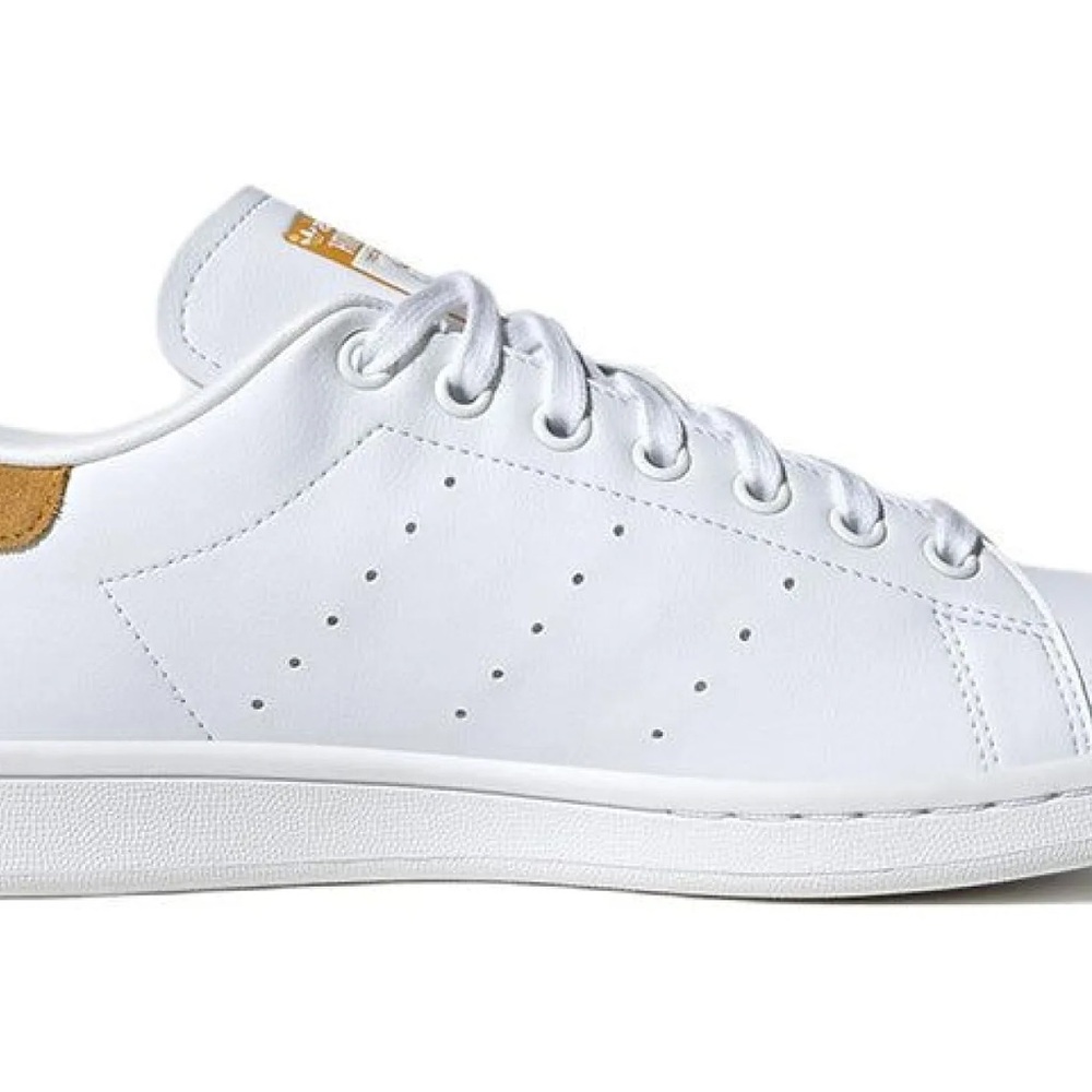 Adidas Men's White and Brown Sneakers